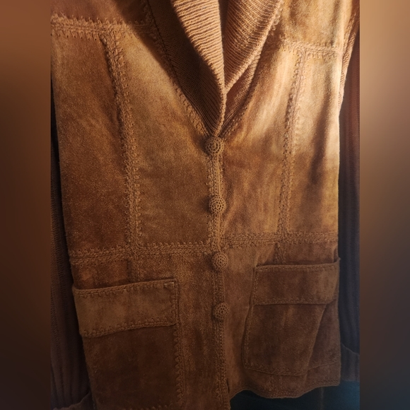 Vintage split leather jacket - Picture 4 of 7